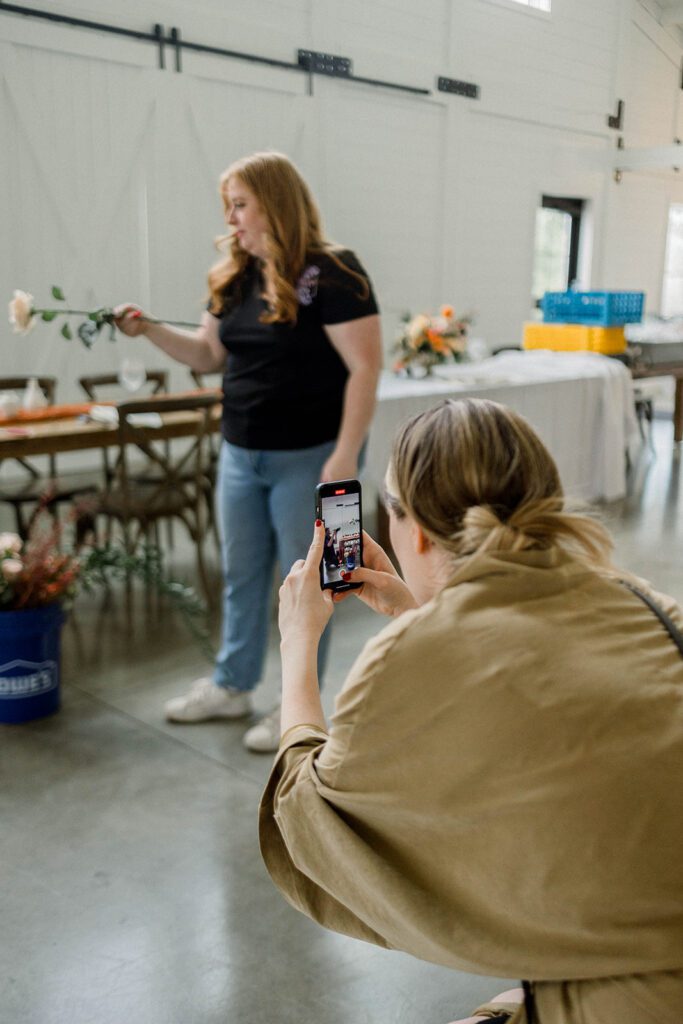 Behind the scenes wedding content for wedding vendors in Indianapolis, Indiana